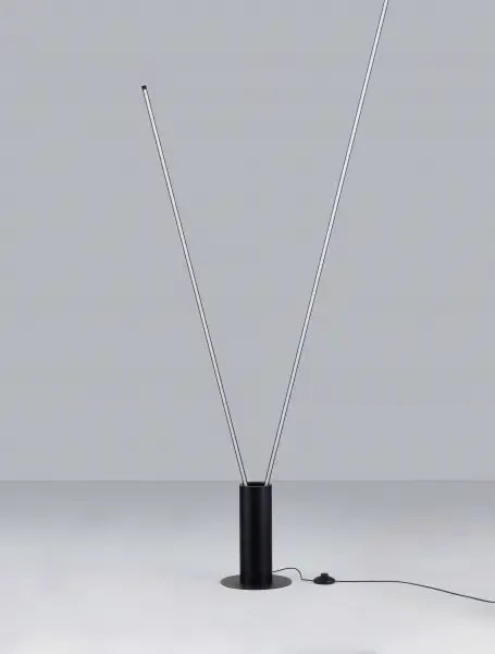 LED čierna stojaca lampa Kimolia