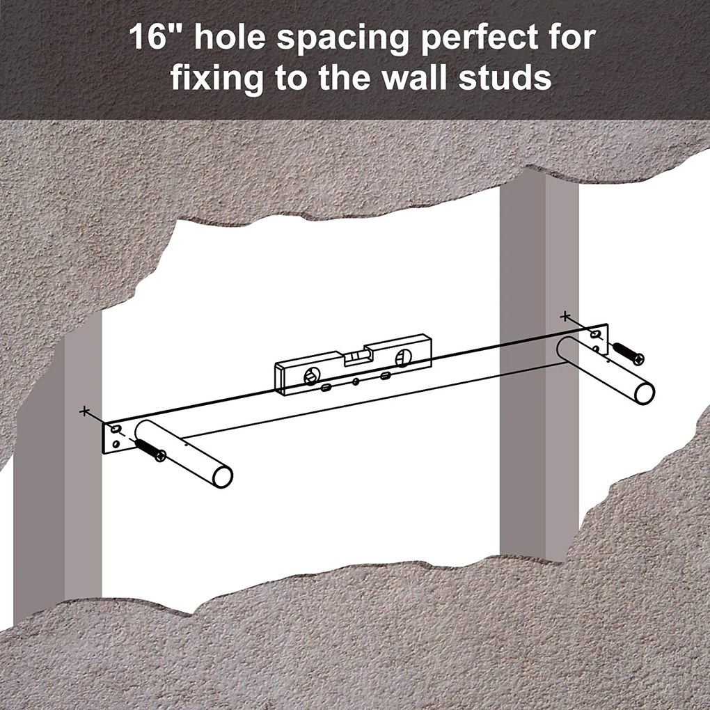 Plávajúca nástenná polica 60 cm, biela