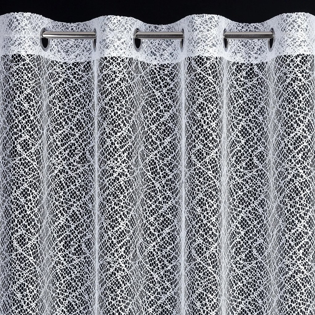 ZÁCLONA NA KRÚŽKOCH AMANDA 300 CM X 250 CM BIELA