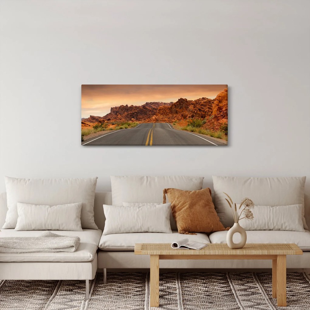 Obraz cesty v horách (120x50 cm)