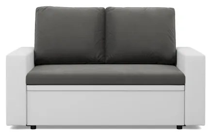 Dvojmiestna pohovka LUNA rozkladacia, popolová / biela