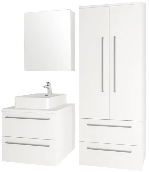 Mereo Mereo, Bino, kúpeľňová skrinka s keramickým umývadlom 121 cm, biela, dub, MER-CN673