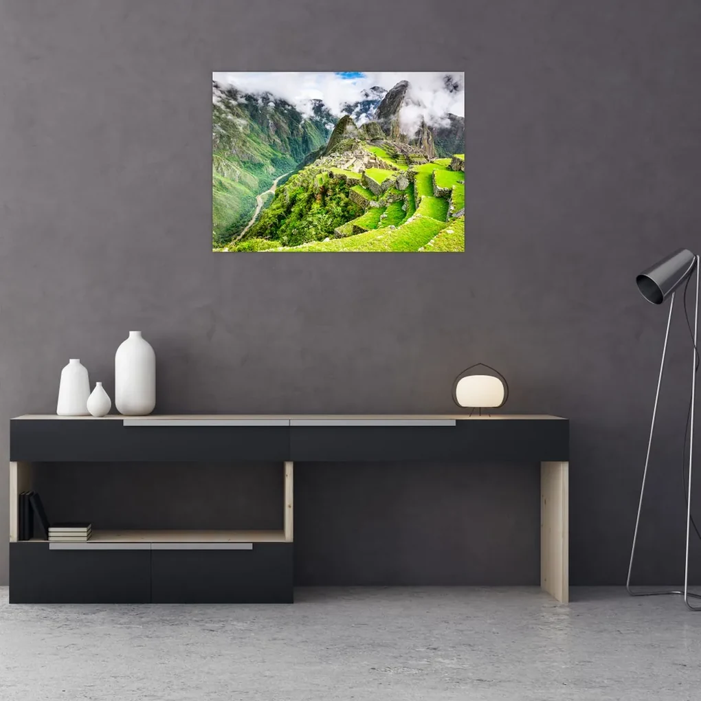 Sklenený obraz - Machu Picchu (70x50 cm)