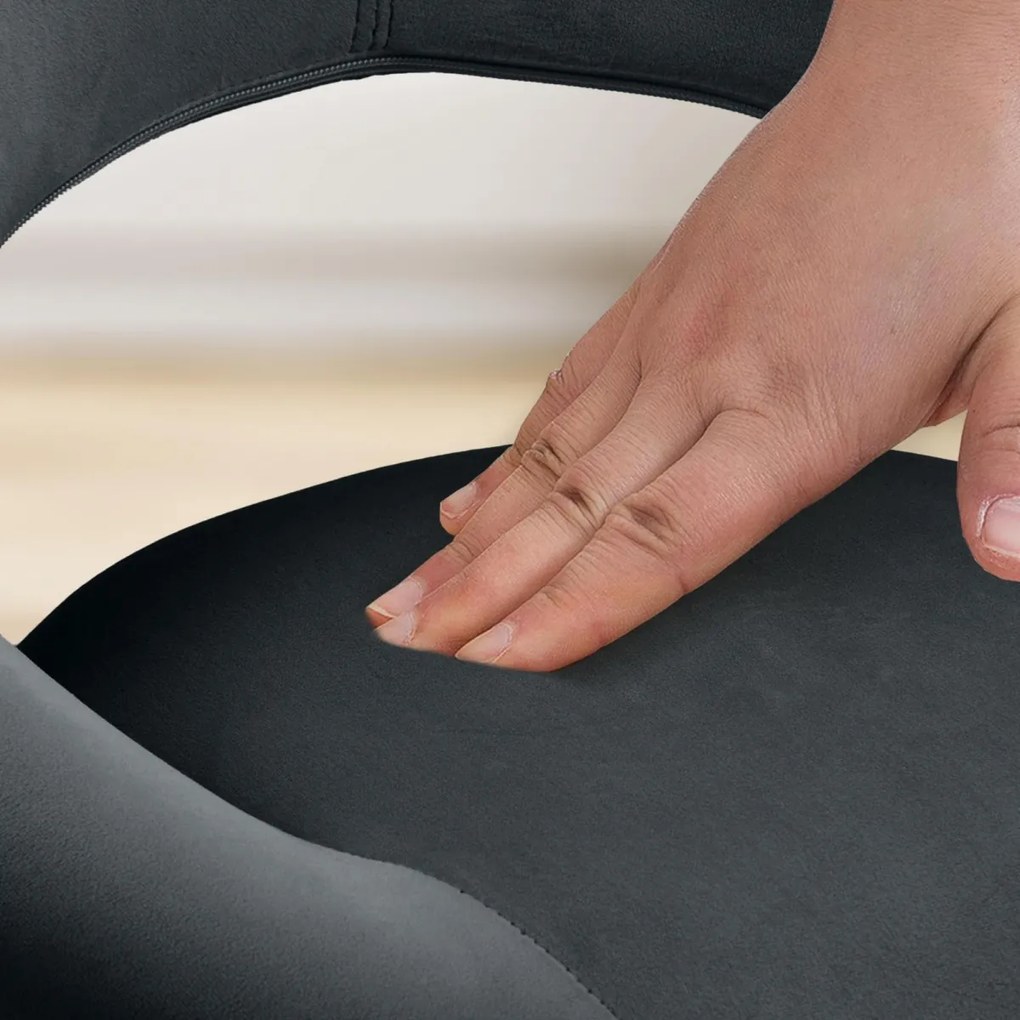 Barová stolička Olinda - zamat, čierny rám - black