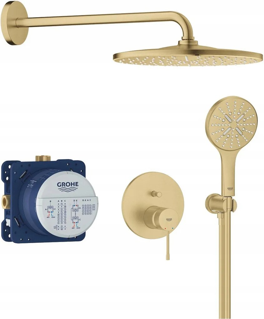 Podomietkový sprchový set Grohe Essence 310 Mono brushed cool sunrise