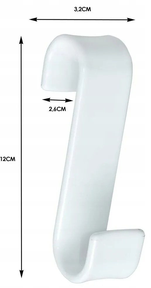 Goodhome Háčik na radiátor, biely, plast LUPI