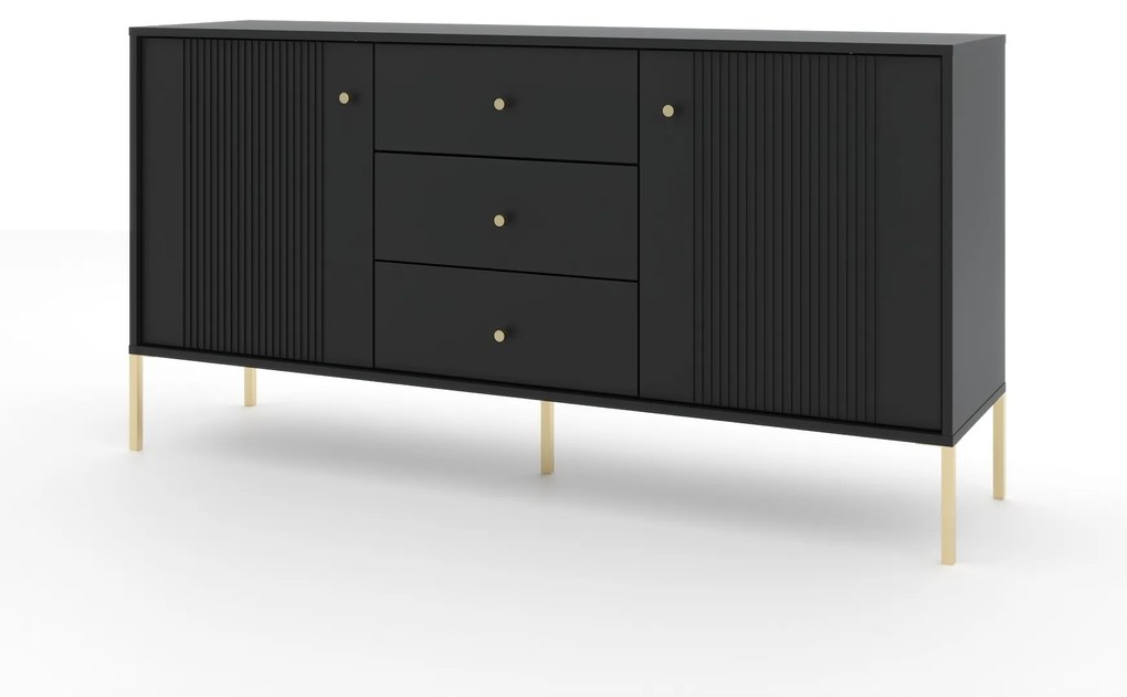 Komoda Iseo II 154,5 cm čierna