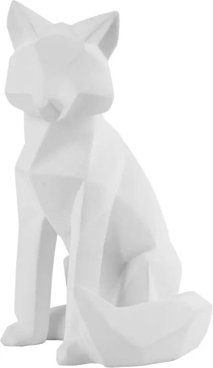 Matne biela soška PT LIVING Origami Fox, výška 26 cm