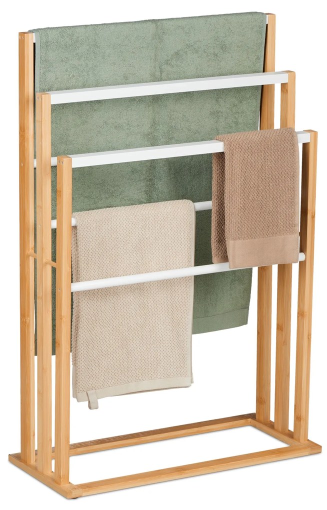 Stojan na uteráky Relaxdays bambus 6 tyčí RD46298