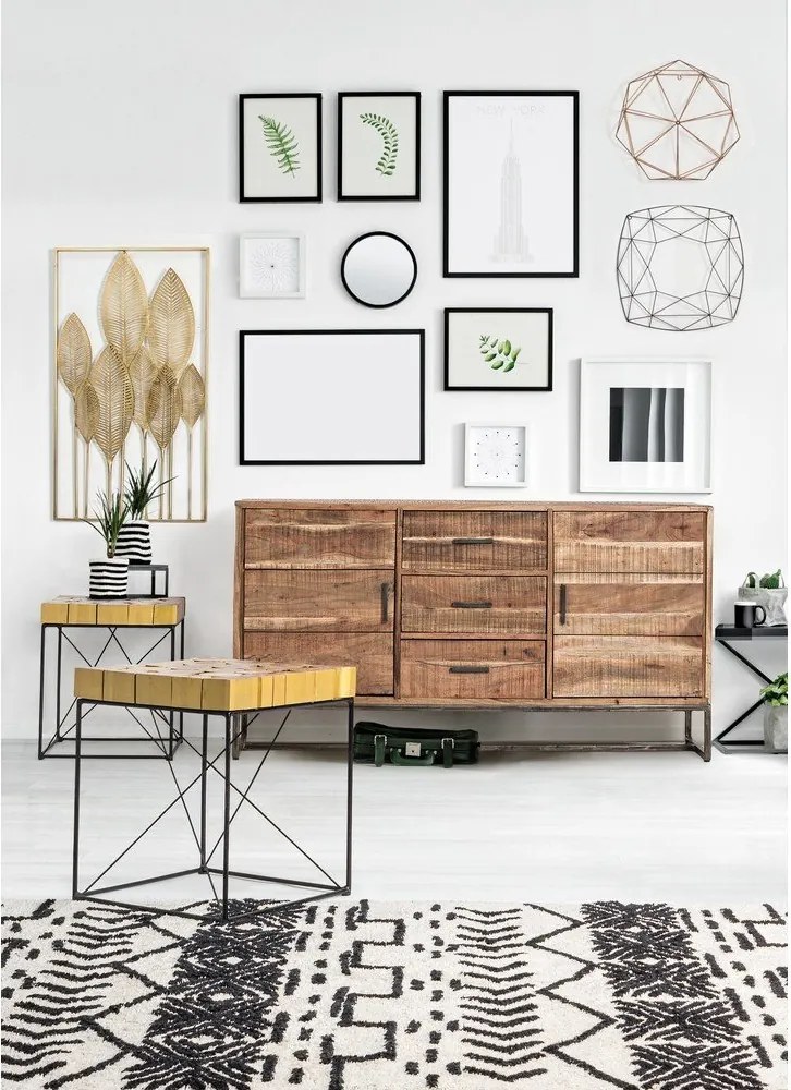 Kovová nástenná dekorácia 52,5x95 cm Adhira – Bizzotto
