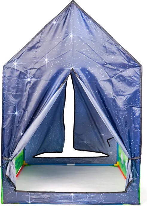 Detský hrací stan IPLAY – domček s vesmírnym motívom, farebný (95×72×102 cm)