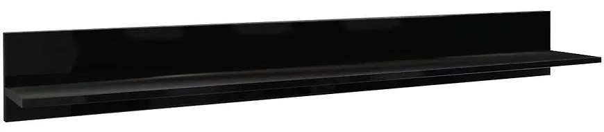 Polička Mango mramor čierna