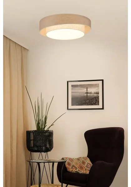 Brilagi - LED stmievateľné svietidlo DOVER SHINE LED/24W/230V sivá/krémová + diaľkový ovládač