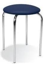 Lacná stolička kovová so sedákem 34 cm Stevo tmavě modrá - 4D