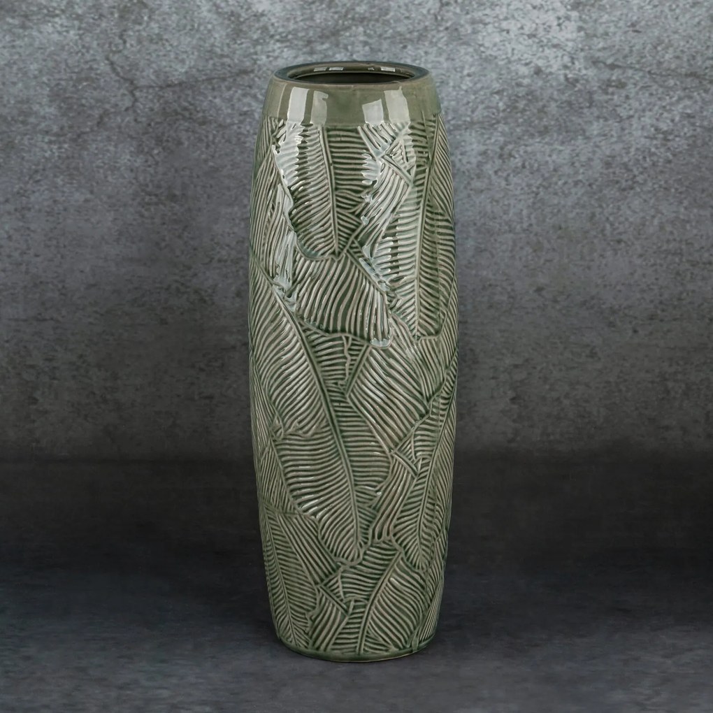 Dekoratívna váza DARA 14x40 CM TYRKYSOVÁ