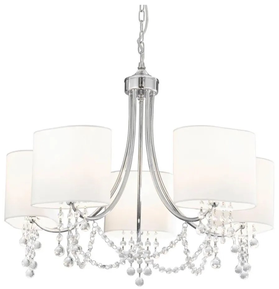 Searchlight 1055-5CC - Krištáľový luster na reťazi NINA 5xE14/60W/230V