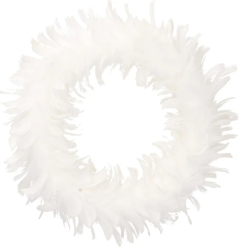 Vosteen Biely veniec z peria Timor Variant: 30cm