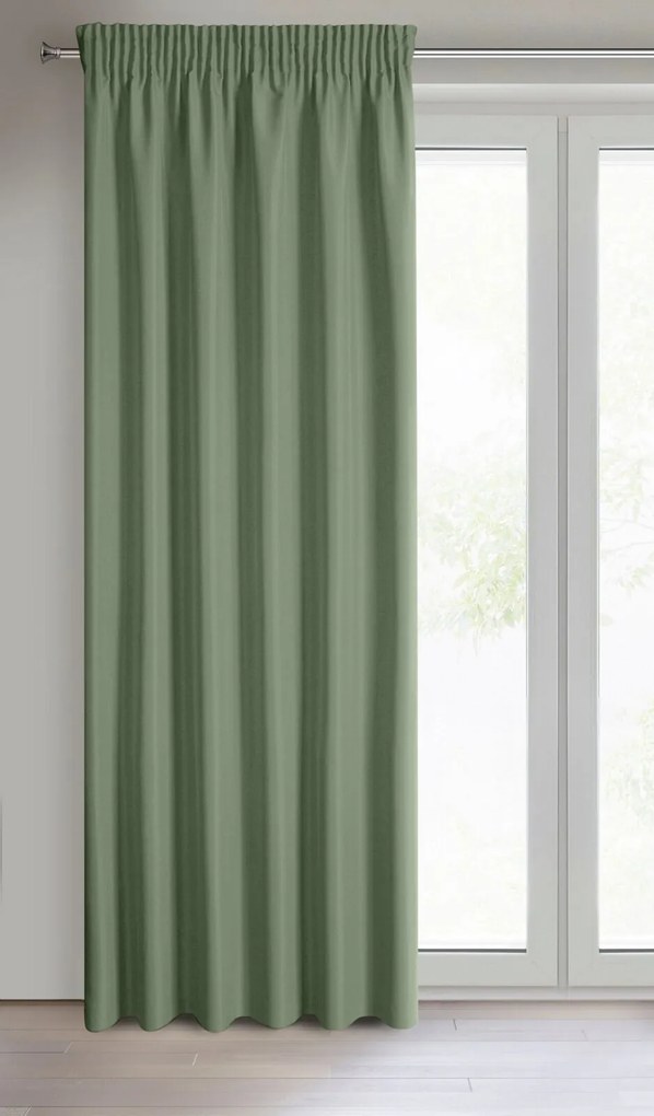 ZÁVES NA PÁSKE RITA 140X270 CM OLIVOVÁ