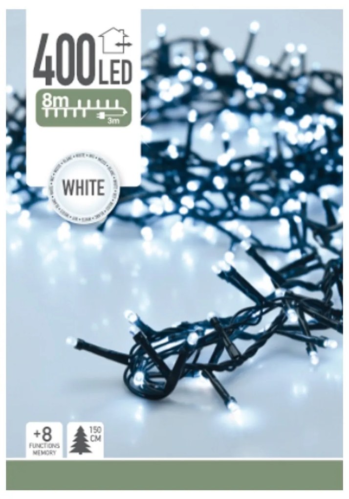Svetelná vianočná reťaz Twinkle biela, 400 LED, M