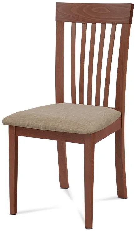 Jedálenská drevená stolička CREMA – čerešňa, krémový poťah