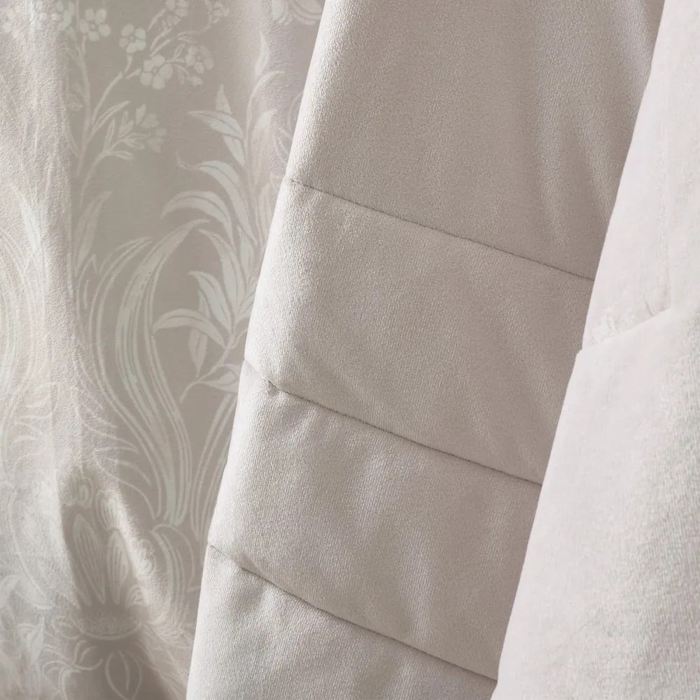 Krémový zamatový prešívaný pléd 220x230 cm Bridgerton Regal Velvet – Catherine Lansfield