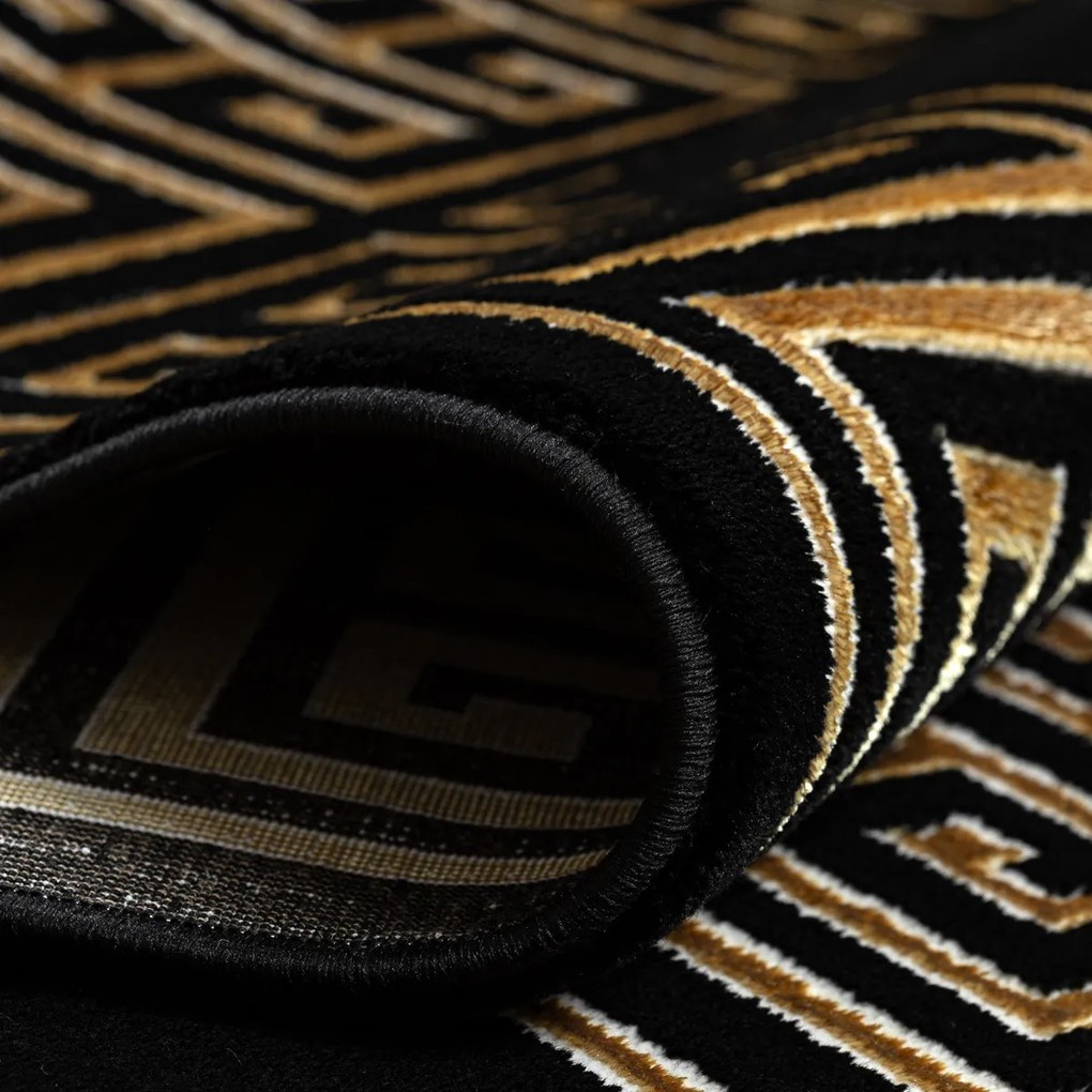 Kusový koberec Allure 1968 black/gold, 140x190, čierna, kancelária, Dywany Łuszczów