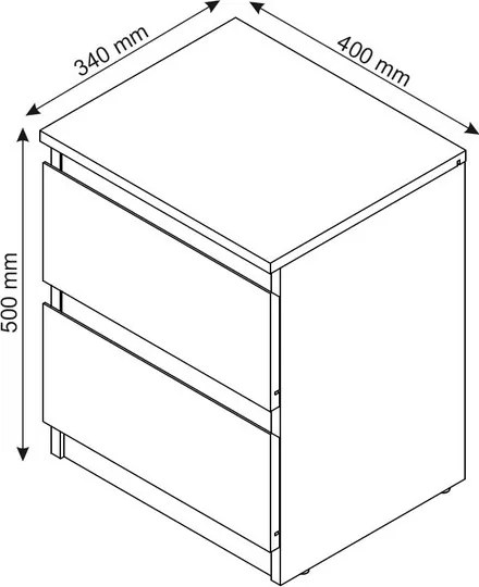 Skrinka /nočný stolík Carlos 402S, dub artisan