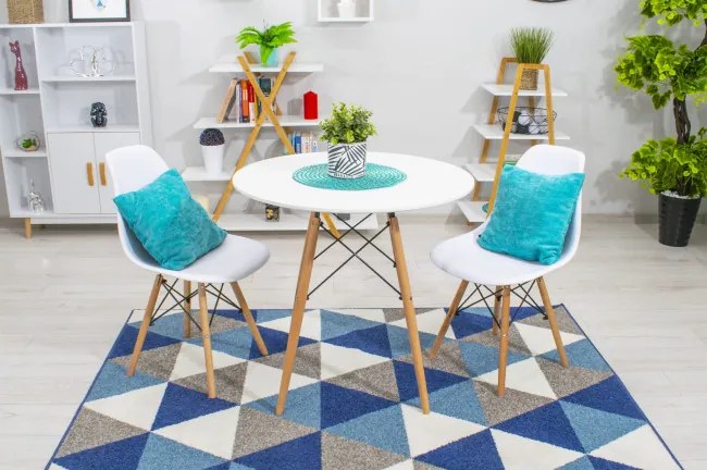 Okrúhly stôl TODI 80 cm biely