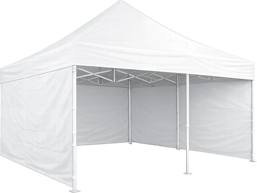 Rozkladací stan 5x5m - hliníkový hexagon profi, Biela