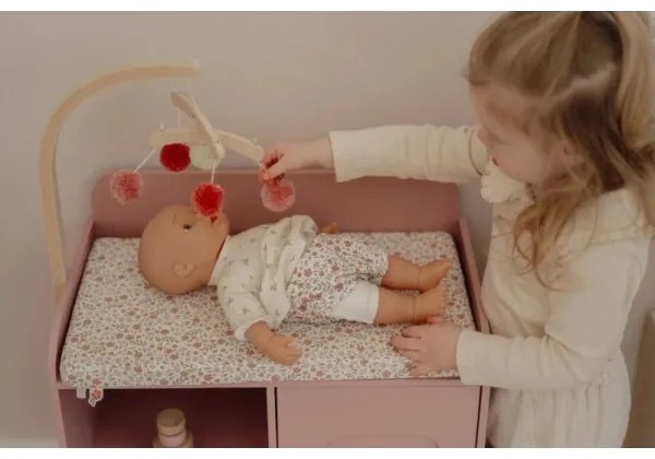 Little Dutch - Drevený prebaľovací pult pre bábiky Soft Flowers