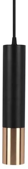 Luster na lanku 1xGU10/35W/230V 30 cm čierna/zlatá