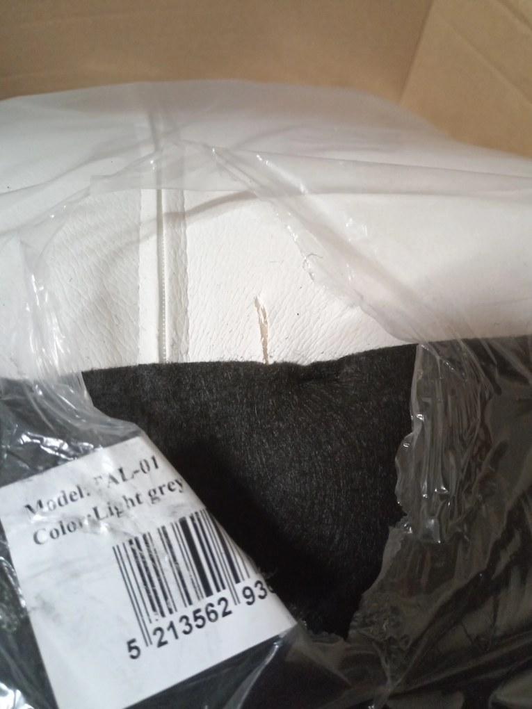 AKCIA Sivobiele kancelárske kreslo AVOLA z eko kože II. akosť