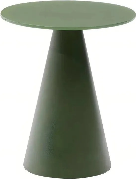 Okrúhly odkladací stolík so sklenenou doskou ø 35 cm Wilshire – Kave Home