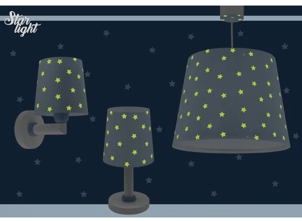 Dalber 82211T - Detská lampička STAR LIGHT 1xE14/40W/230V modrá