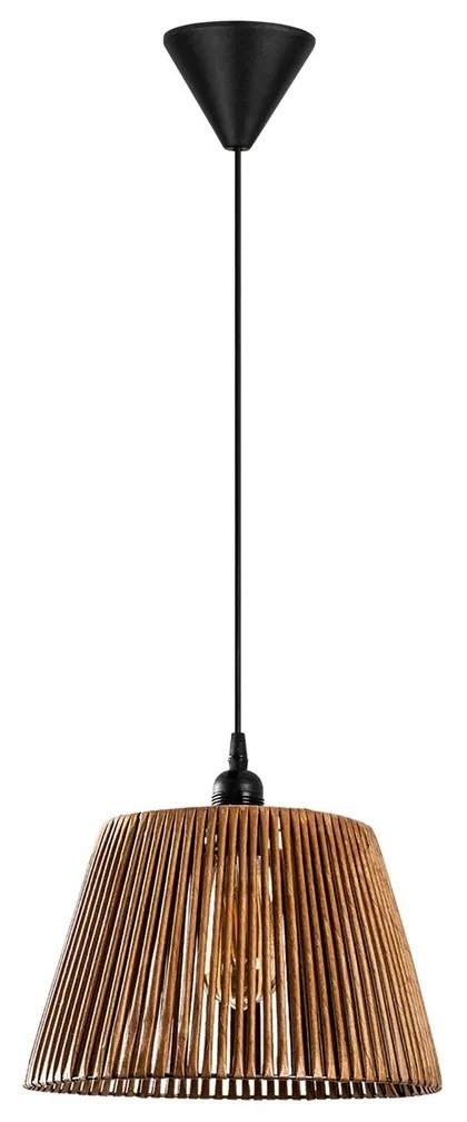 Závesný lustr Cone - Natural, čierna