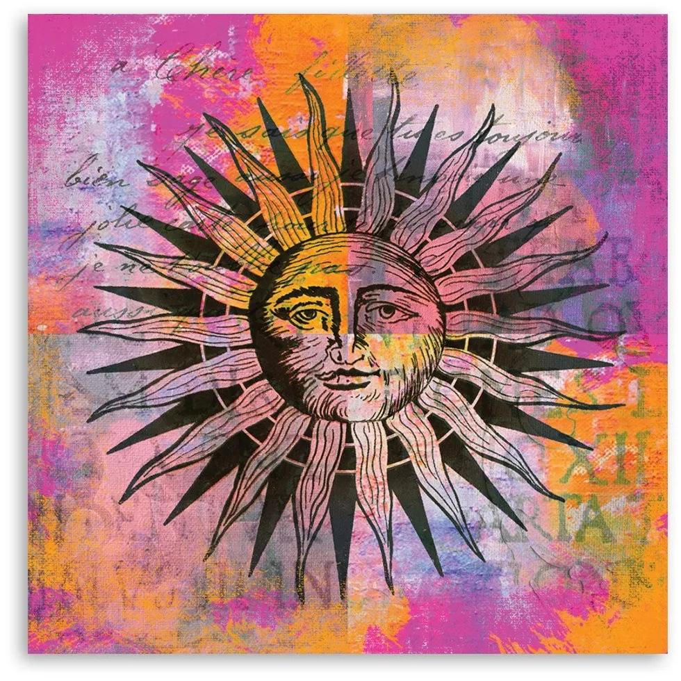 Gario Obraz na plátne Slnko s tvárou - Andrea Haase Rozmery: 30 x 30 cm
