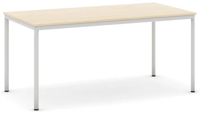 Jedálenský stôl, 1600 x 800 mm, sivá podnož, breza