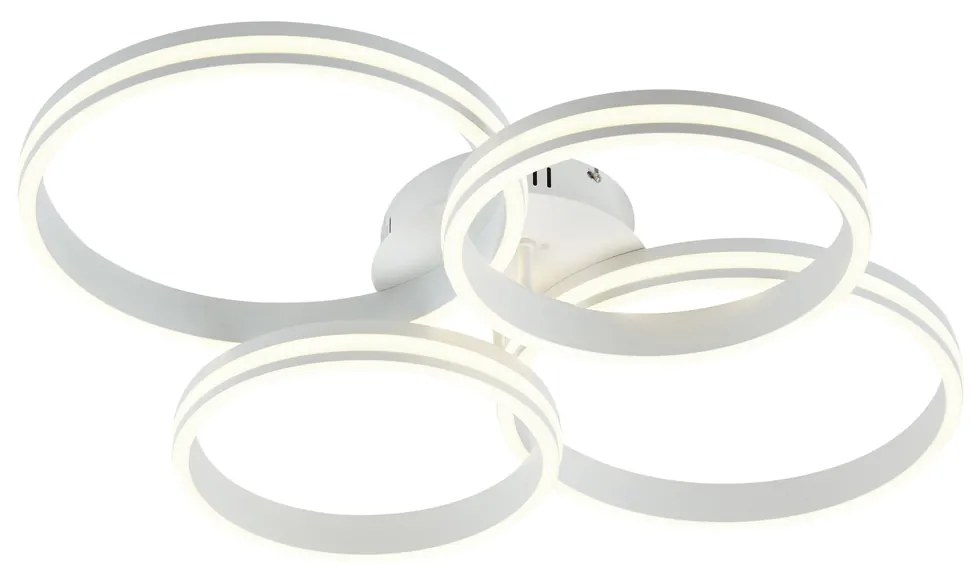 Stropné svietidlo biele vrátane LED 3-krokové stmievateľné 4-svetelné - Navara