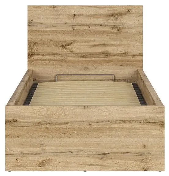 Jednolôžková posteľ 90 cm BRW Tetrix 15 (dub wotan) (s roštom) (s úl. priestorom). Akcia -35%. Vlastná spoľahlivá doprava až k Vám domov. 1098501