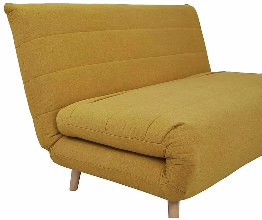 2-místná pohovka Spike 147 cm hořčicově žlutá