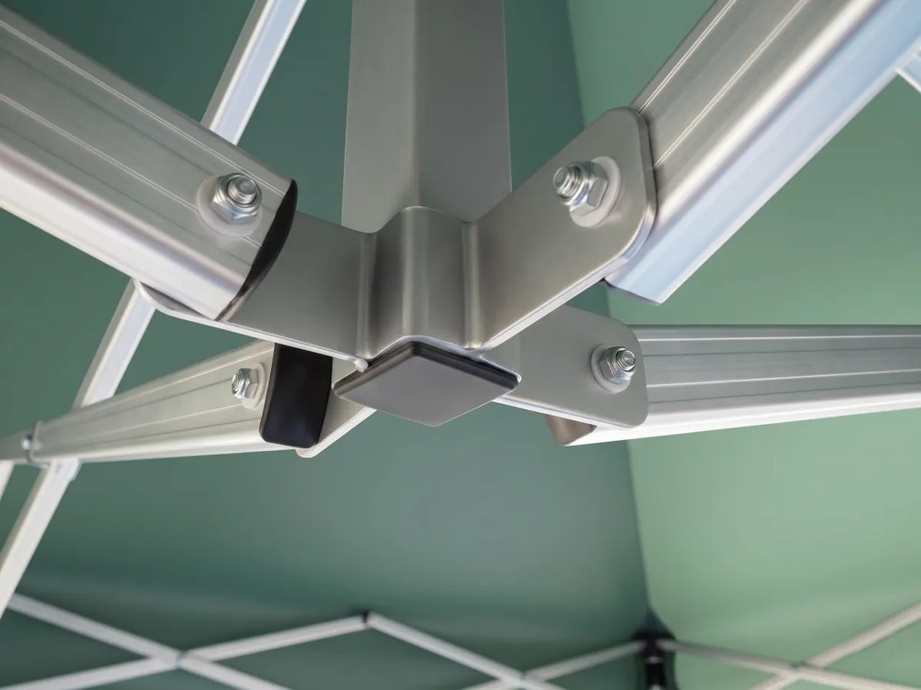Rozkladací stan 5x5m - hliníkový hexagon profi, Biela