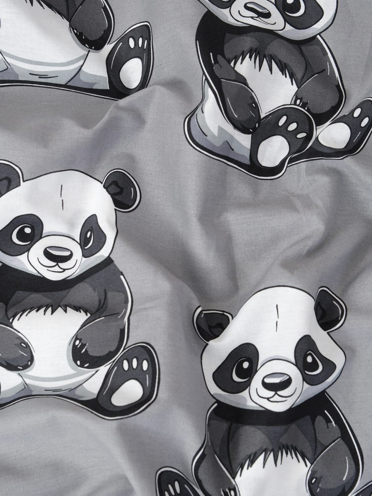 Bavlnené obliečky Renforcé - Panda 140 × 200 cm, 70 x 90 cm