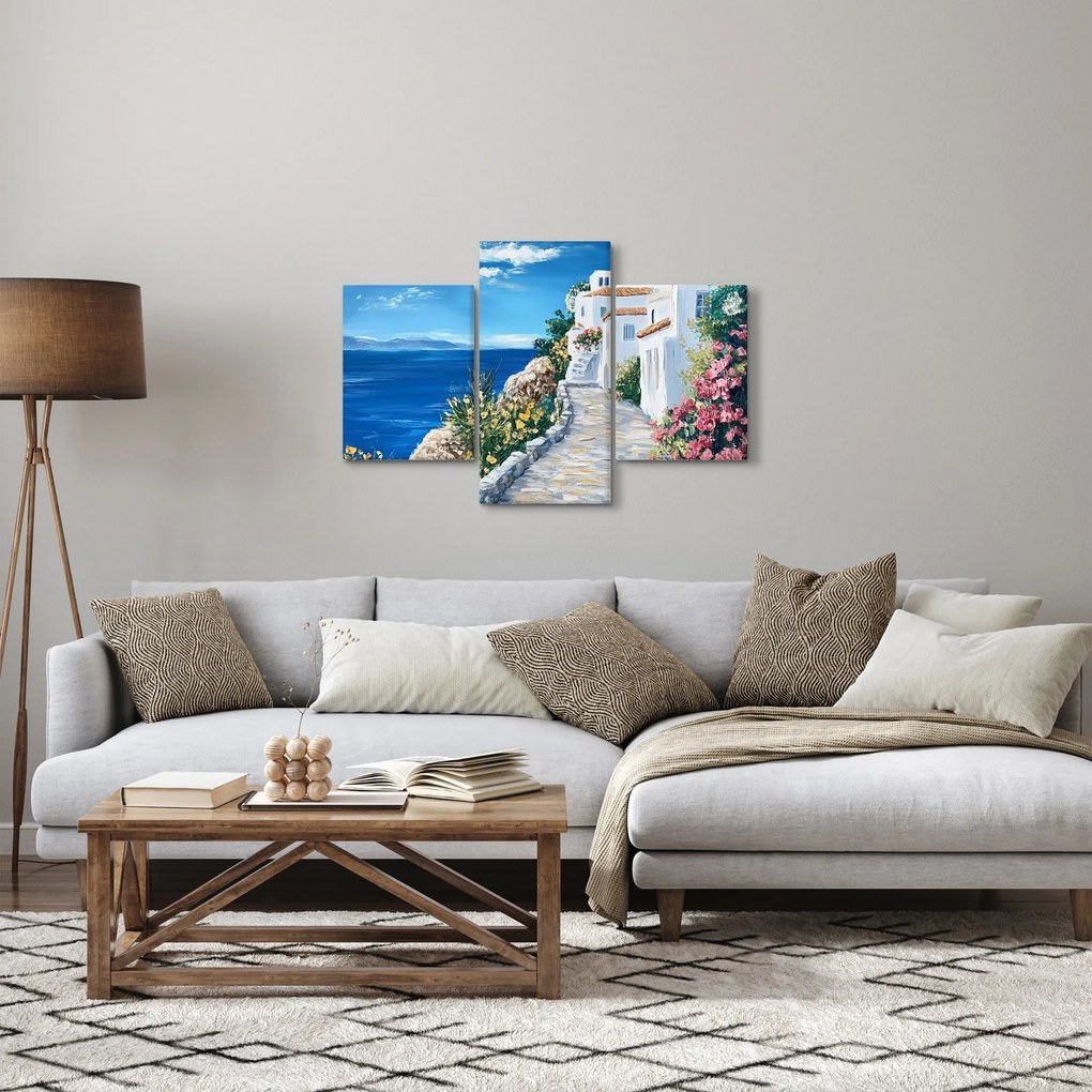 Obraz - Ulička pri mori (90x60 cm)