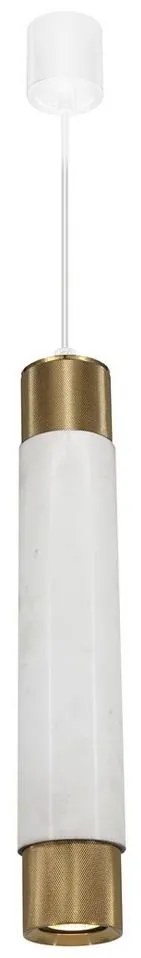 Luster na lanku Marble white/brass 1xGU10/8W/230V