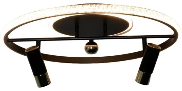 LED Stmievateľné stropné svietidlo LED/60W/230V 3000-6500K čierna +diaľkové ovládanie