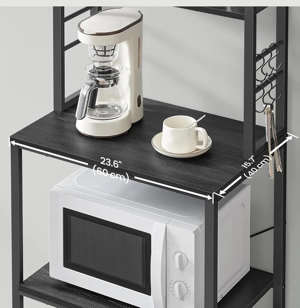 Kuchyňský regál Vasagle Vogues 60 cm černý