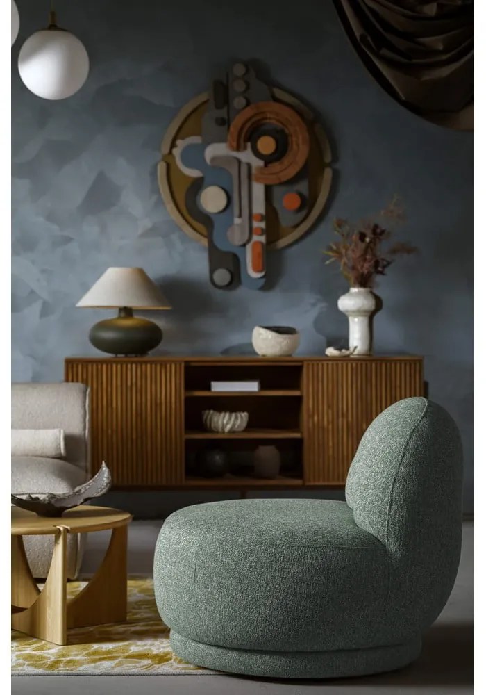 Zelené kreslo Ovo – Miuform