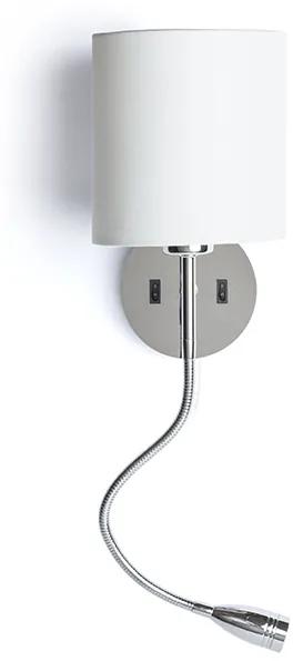 RENDL R12955 VERSINA LED nástenná lampa, kombinované biela chróm