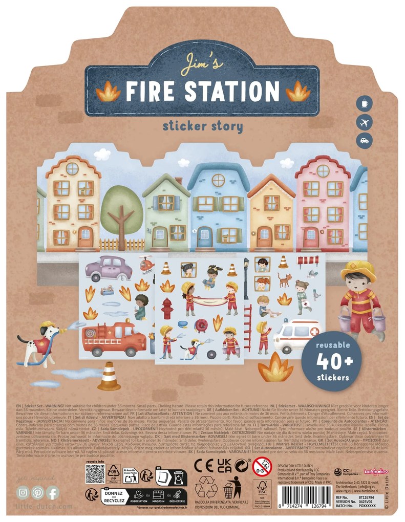 Knižka so samolepkami Hasičská stanica Jim