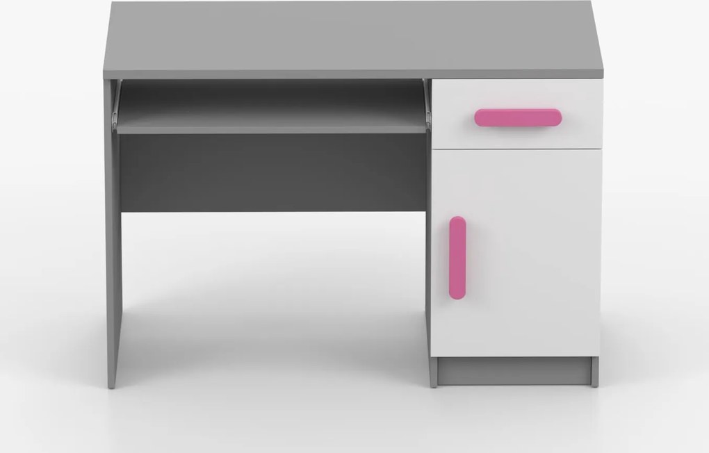 Písací stôl SCOUT - šedý/biely (viac variant)